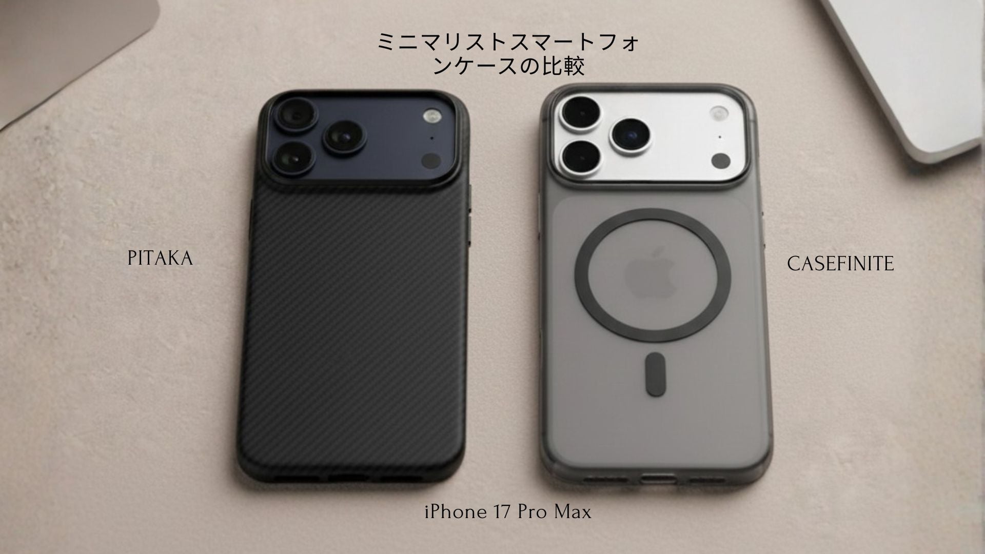 PITAKA vs CASEFINITE iPhone 17 Pro Maxケース徹底比較ガイド｜素材