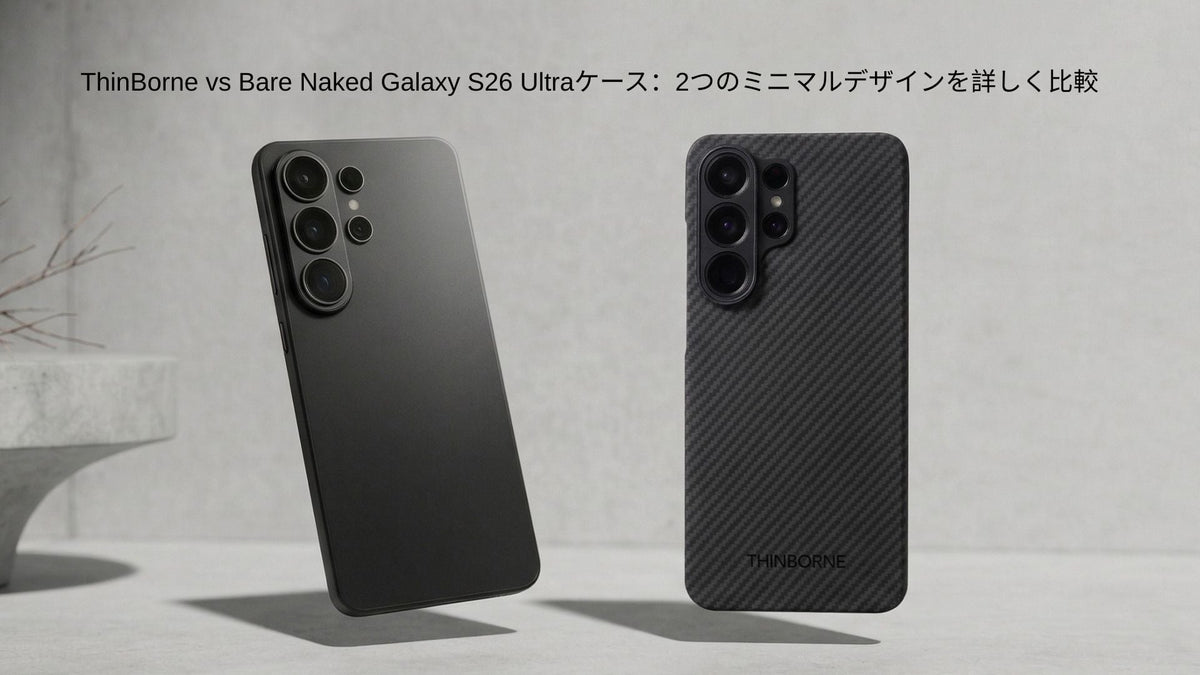 Bare NakedとThinBorne Galaxy S26 Ultraケースの比較写真