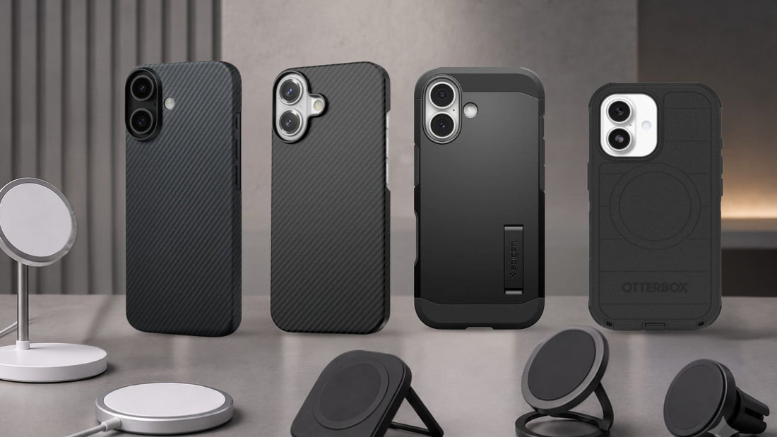iPhone 17 in 6 different MagSafe cases including Thinborne and Apple