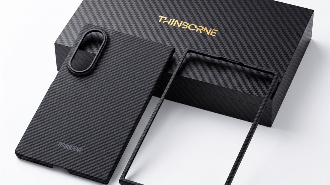Thinborne case front and back and box