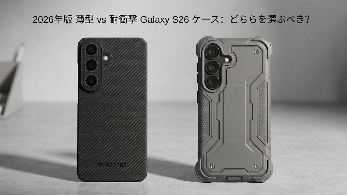 ThinBorne Galaxy S26 薄型ケース vs 頑丈 Galaxy S26 ケース