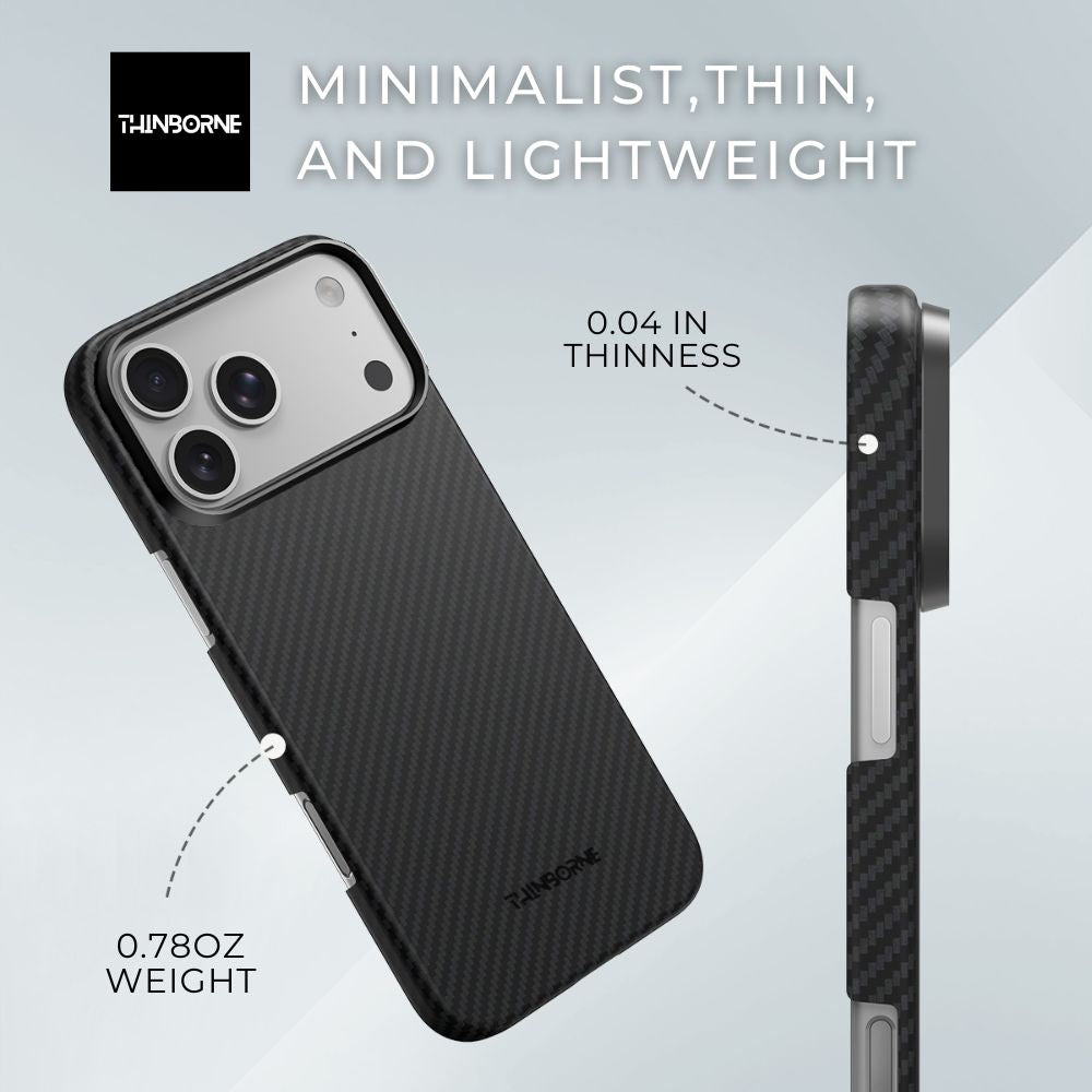 iPhone 17 Pro 超薄型ケース｜アラミドファイバー｜MagSafe対応 | ブラック