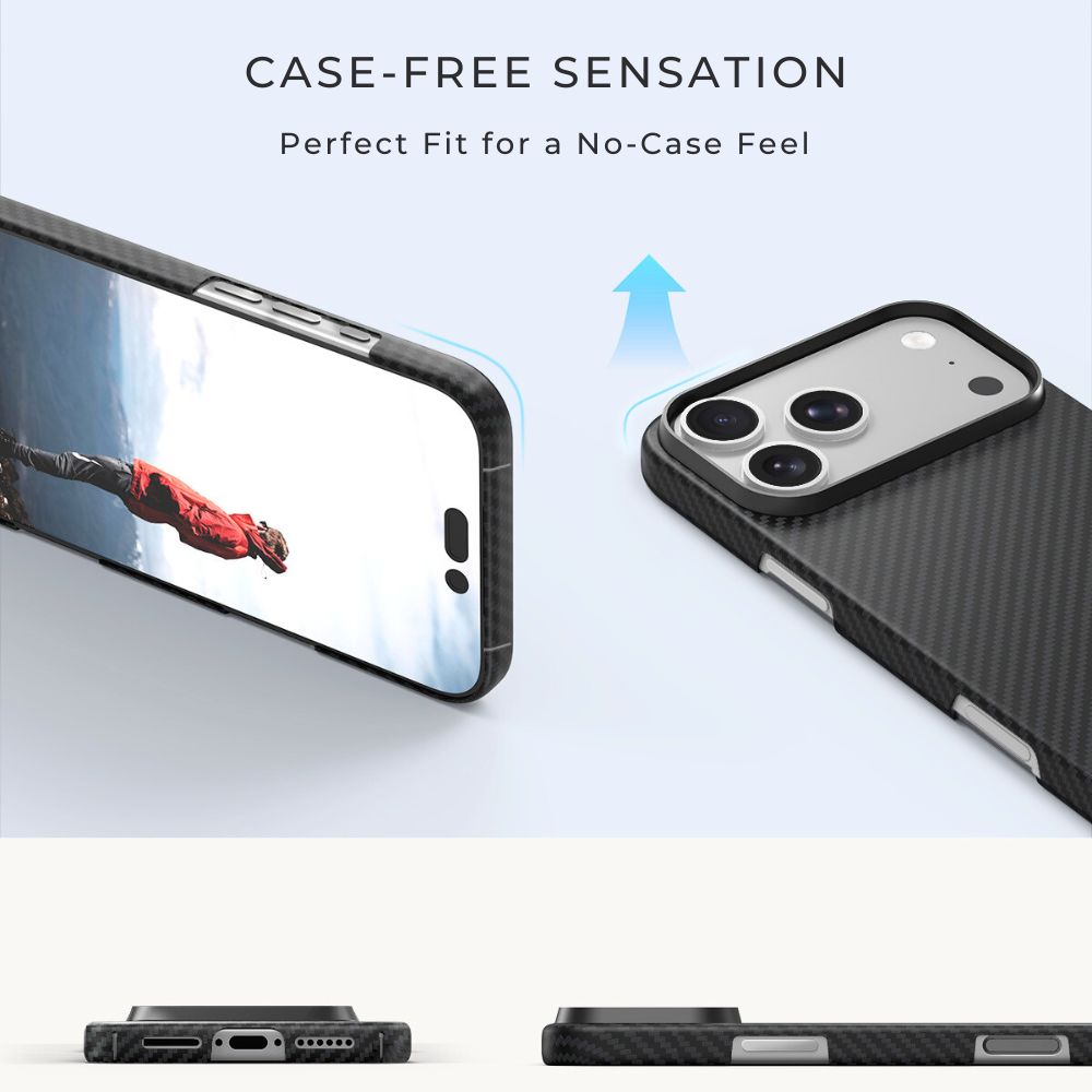 iPhone 17 Pro Max 超薄型ケース｜アラミドファイバー｜MagSafe対応 | ブラック