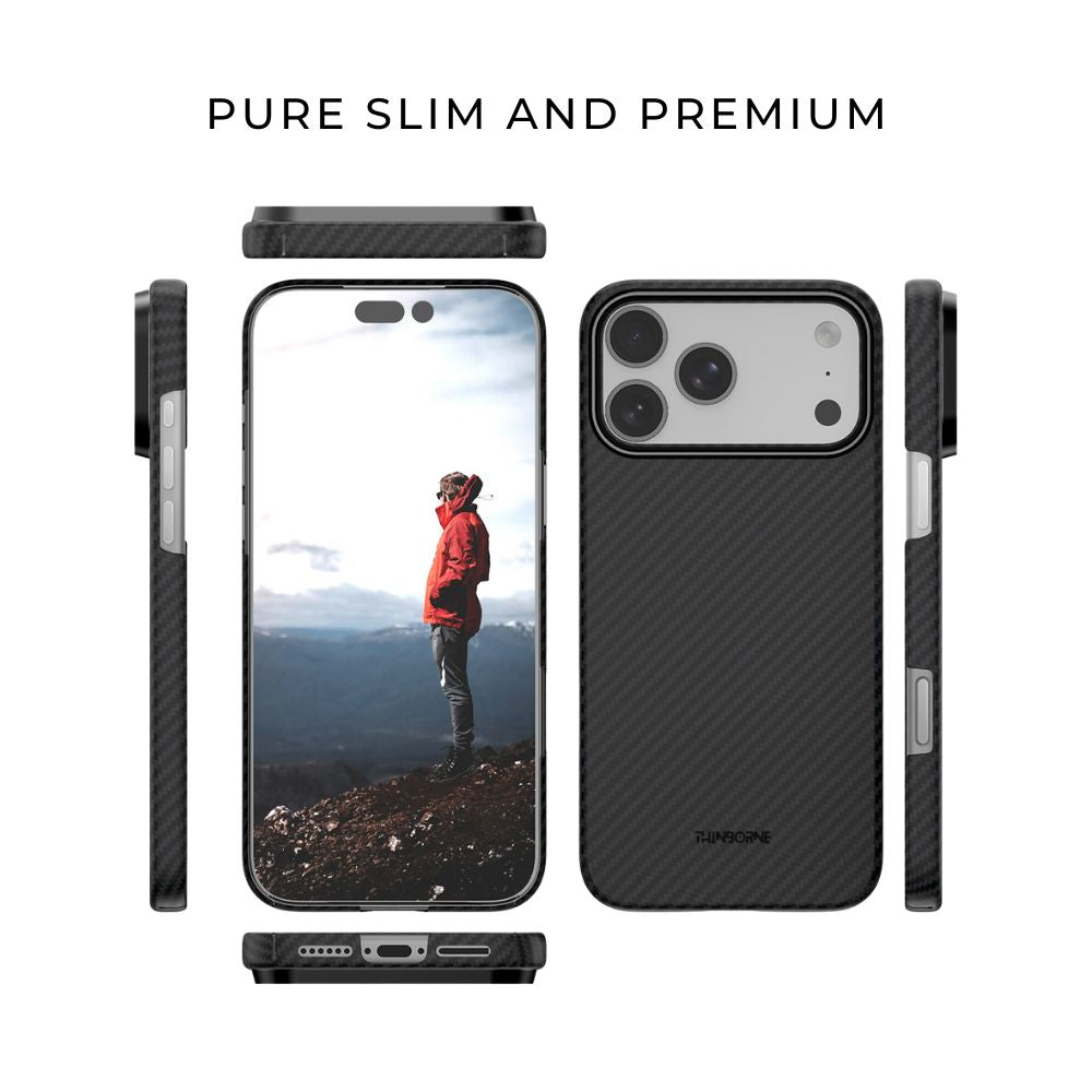 iPhone 17 Pro Max 超薄型ケース｜アラミドファイバー｜MagSafe対応 | ブラック