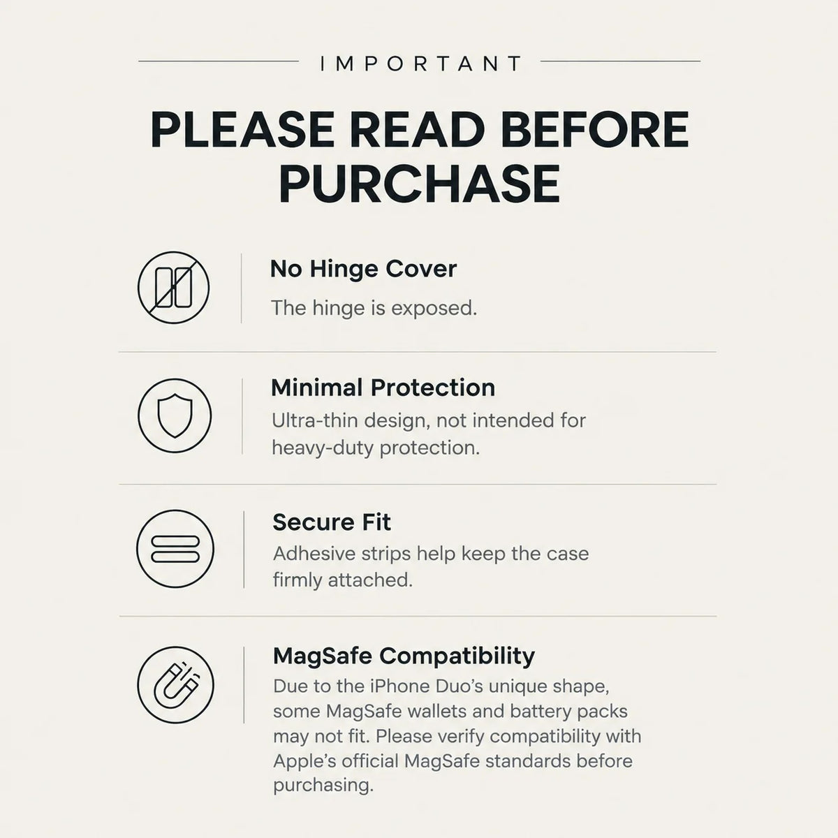 iPhone Duo 超薄型ケース｜アラミドファイバー｜MagSafe対応 | ブラック