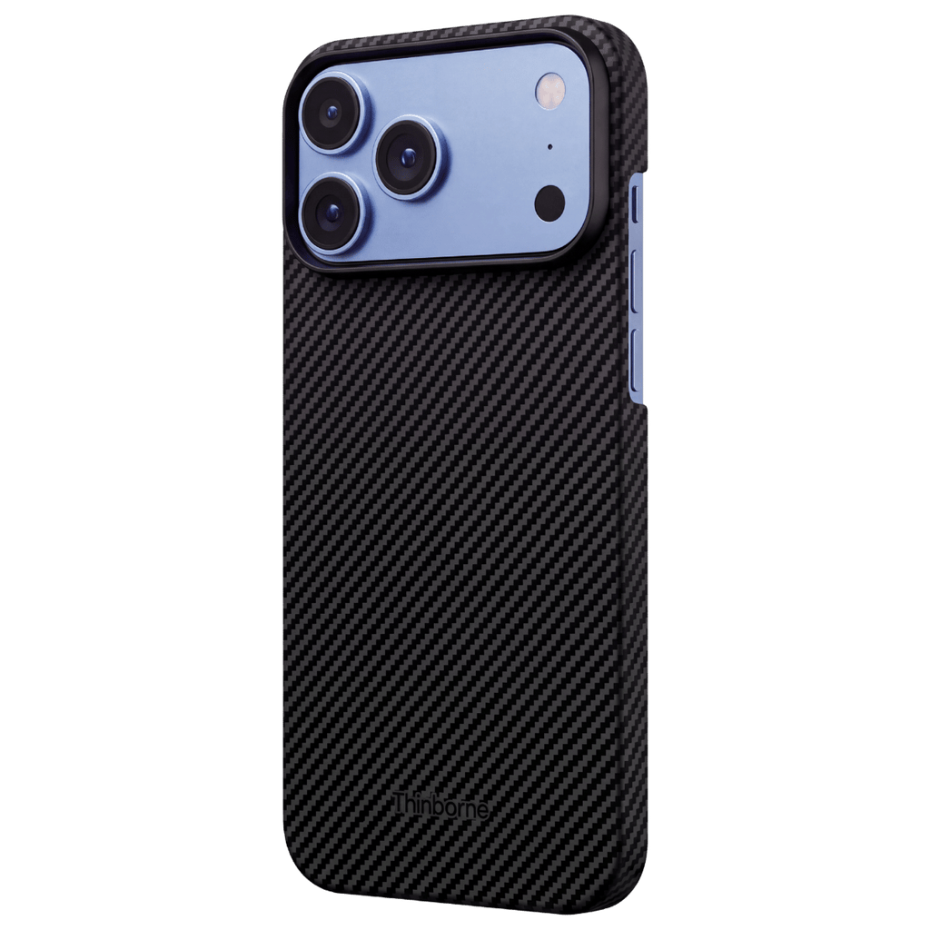 iPhone 18 Pro 超薄型ケース ブラック 600Dアラミド繊維 カメラ保護フレーム