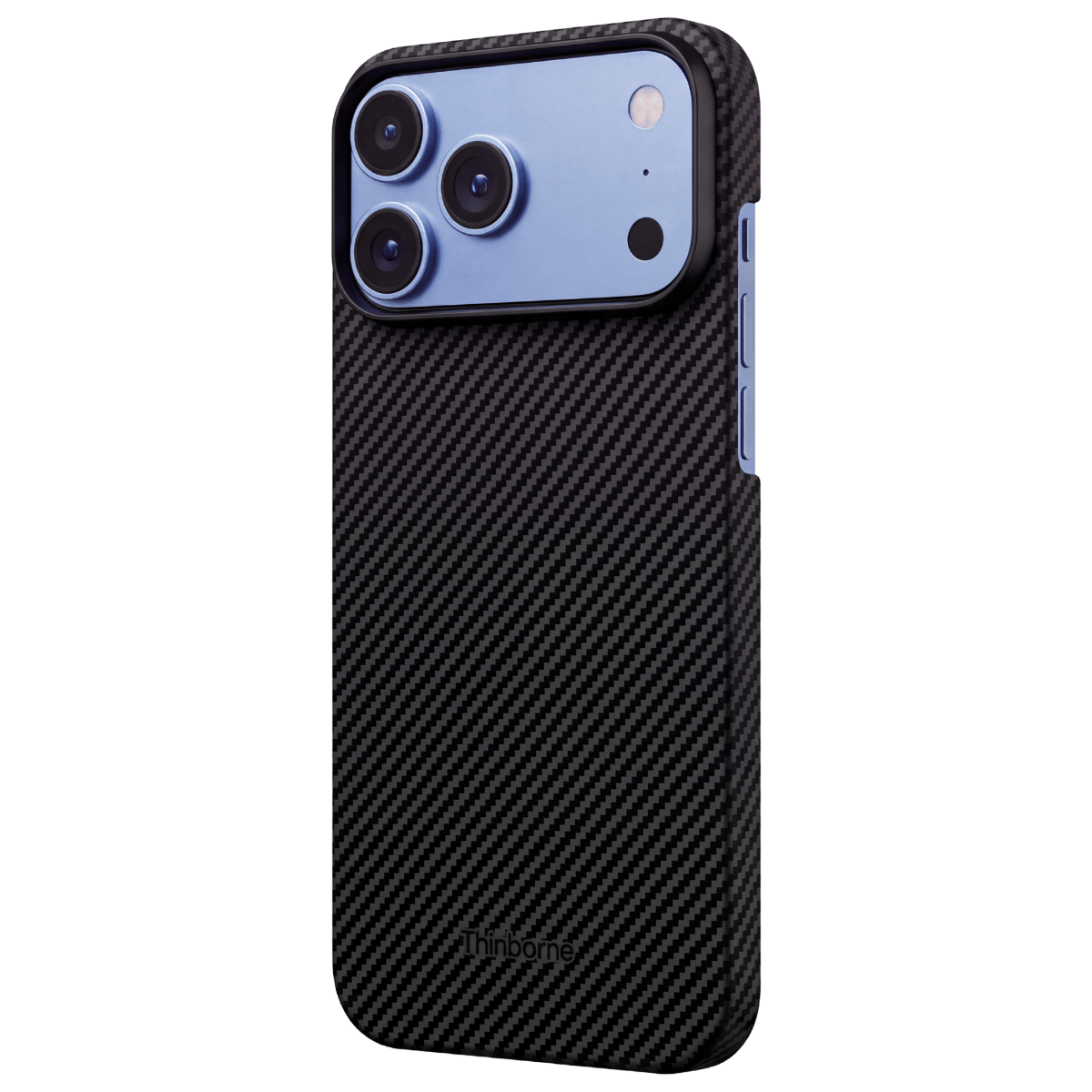 iPhone 18 Pro 超薄型ケース ブラック 600Dアラミド繊維 カメラ保護フレーム