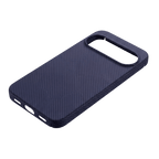 USB-Cポートとスピーカーカットアウトを備えた Google Pixel 11 用ネイビーブルーケースの底部斜めアングル