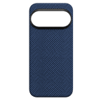 Pixel 11 Pro XL ケース - ネイビー調カーボンファイバー軽量背面カバー