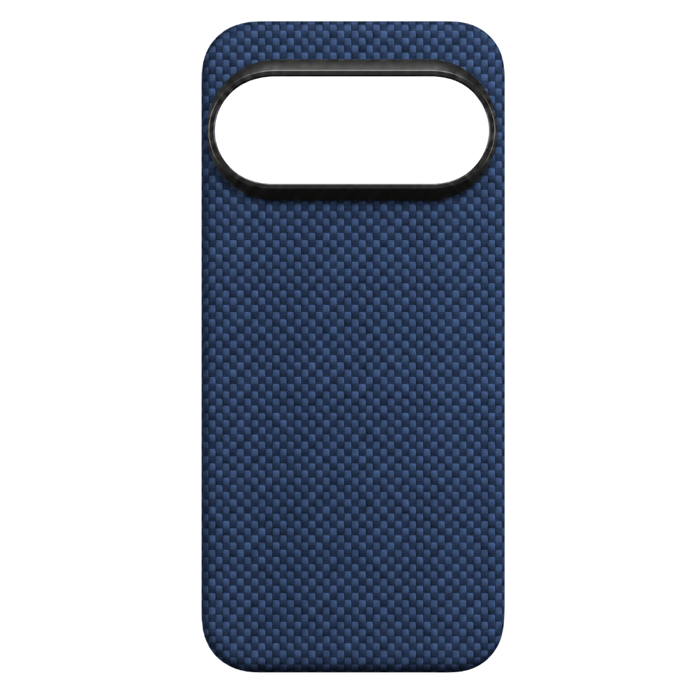 Pixel 11 Pro XL ケース - ネイビー調カーボンファイバー軽量背面カバー