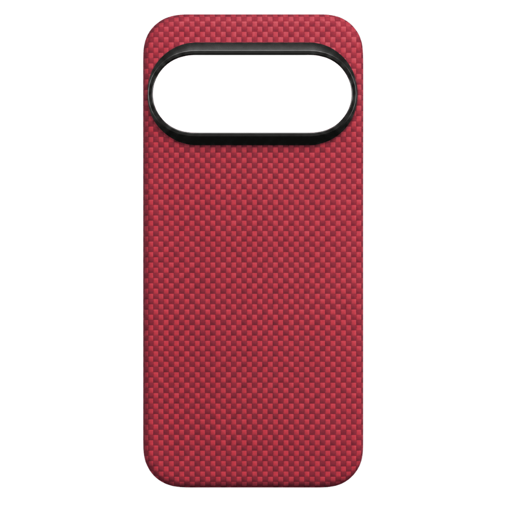 Pixel 11 Pro XL ケース - 赤の超軽量アラミド繊維背面カバー