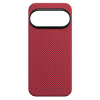 Pixel 11 Pro XL ケース - 赤の超軽量アラミド繊維背面カバー
