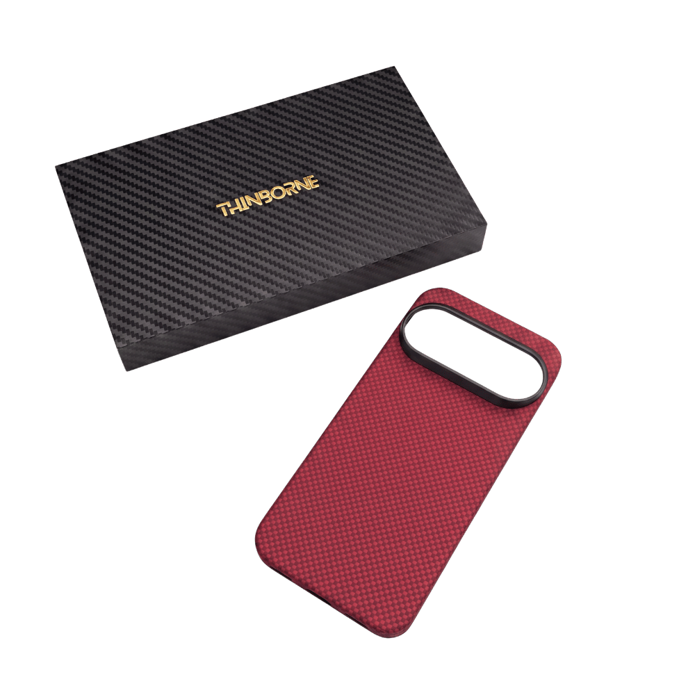 Thinborne Pixel 11 Pro XL ケース - レッド本体と特製ブラックボックス