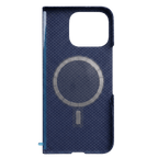 MagSafe対応マグネットリングと粘着テープが付いた Google Pixel 11 Pro Fold 用ネイビーブルーケース背面の置型内側面