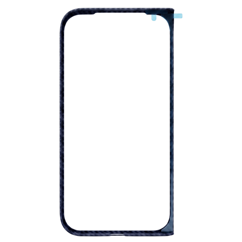 装着用粘着テープガイドがついた Google Pixel 11 Pro Fold 用ネイビーブルーのフロント画面保護用フレーム