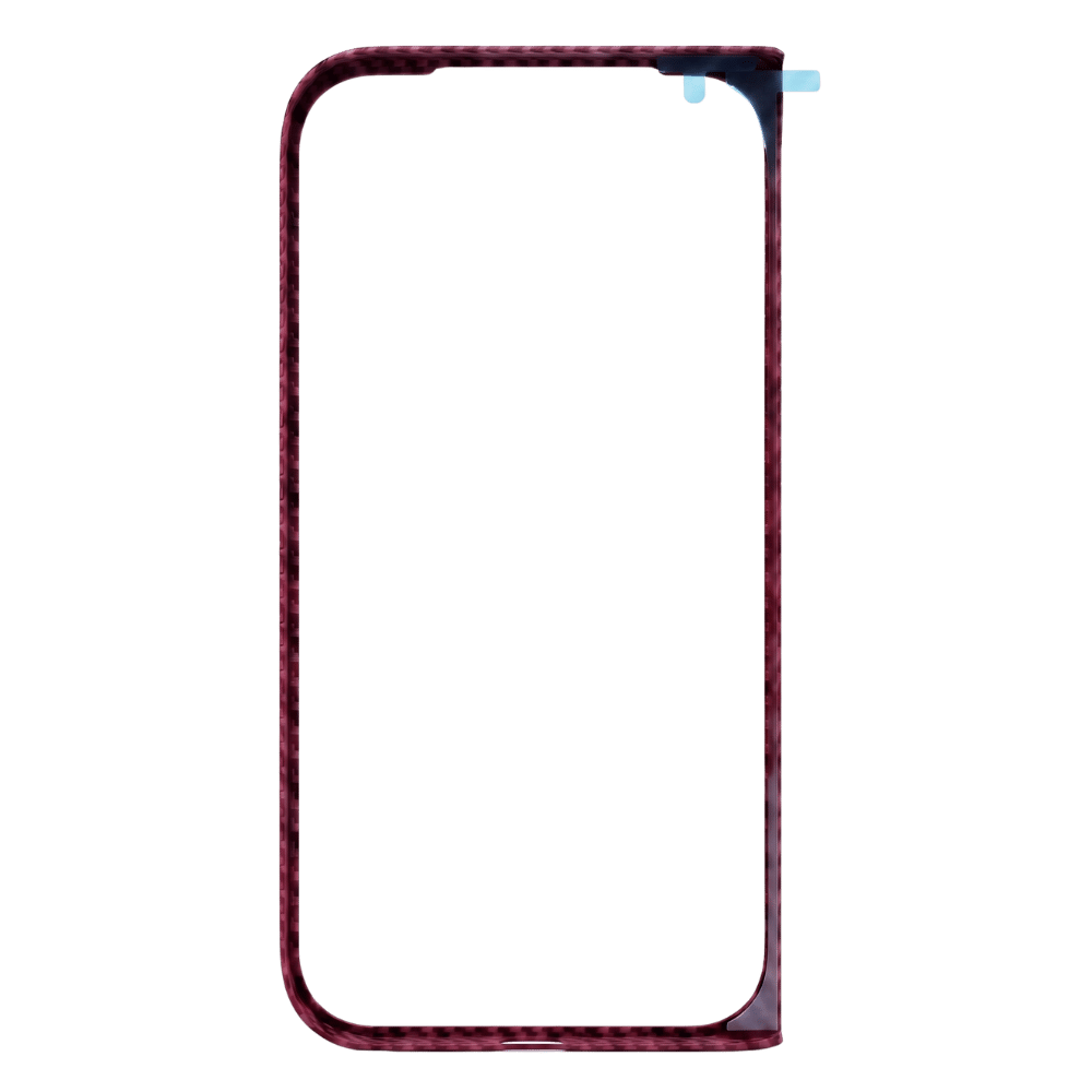 装着用粘着テープガイドが付いた Google Pixel 11 Pro Fold 用レッドのフロント画面保護用フレーム