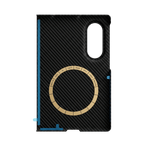 マグネットリングと固定用テープを備えた Galaxy Z Fold 8 用ブラックケースの内側面
