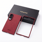 Thinborne ブランドロゴ入りパッケージと Galaxy Z Fold 8 用超薄型レッドケースセット